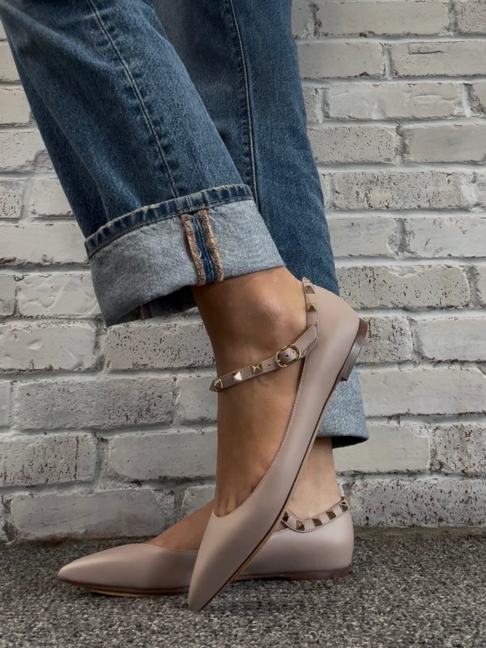 Valentino rock stud Mary Jane flats